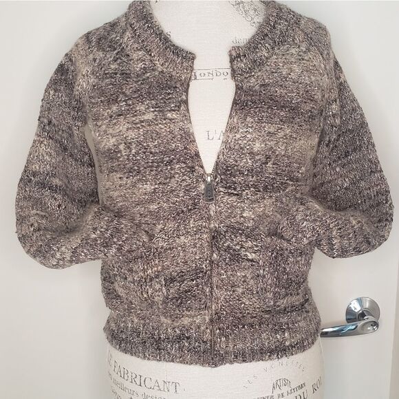 Aritzia Gray Knit Cardigan Sweater - Picture 1 of 10